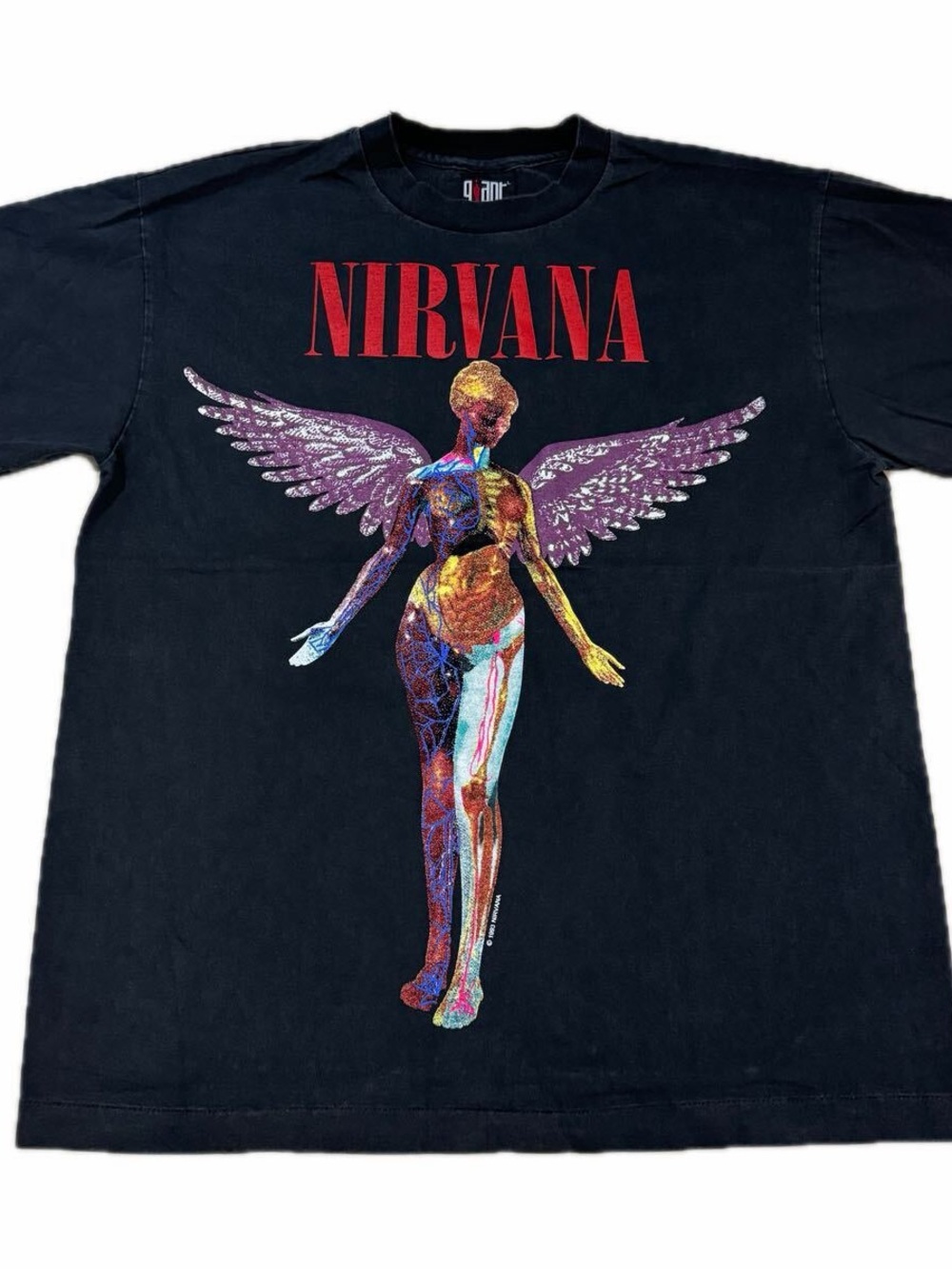 Giant Black T-Shirt with Red Logo